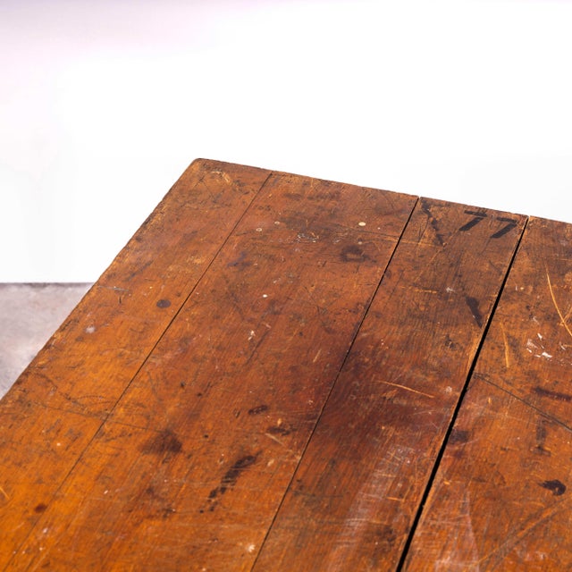 French Cast Base Small Dining Table, 1930s For Sale - Image 4 of 6