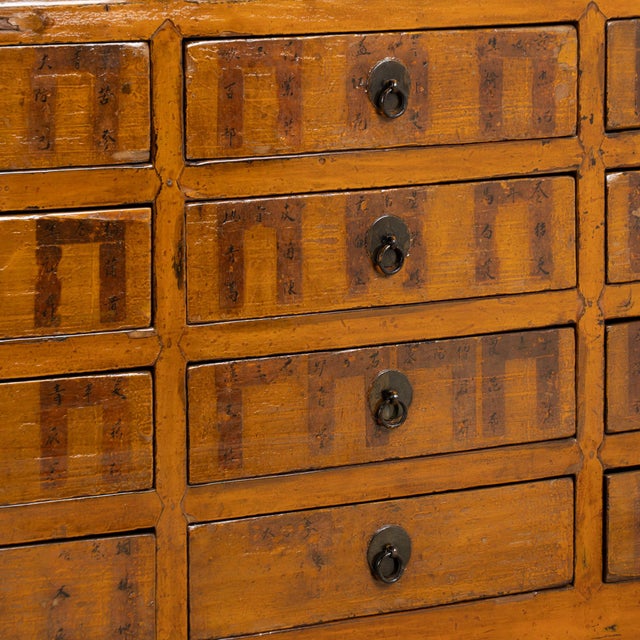 19th Century Chinese Lacquered Apothecary Console With Sixteen Drawers For Sale - Image 13 of 18