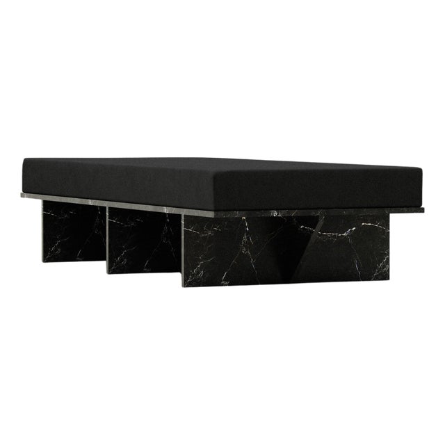 Das Daybed in Black Marble by Justus Knut Schomann For Sale