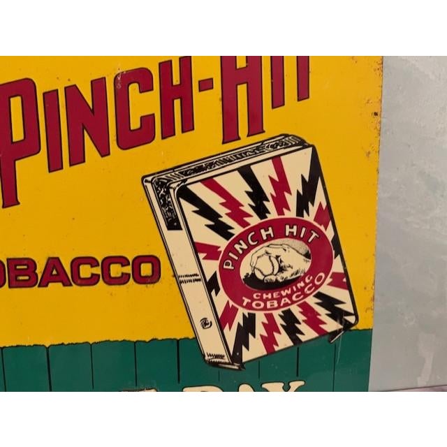 Vintage 1980s Reproduction Babe Ruth Pinch Hit Tobacco Advertising Sign For Sale - Image 4 of 6