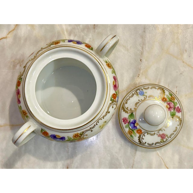 Mid 20th Century Dresden Schumann Bavaria Covered Sugar Bowl For Sale - Image 5 of 6