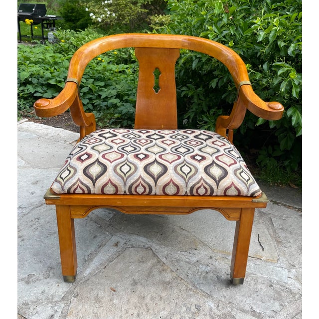 1960s James Mont Style Asian Chinoiserie Ming Horseshoe