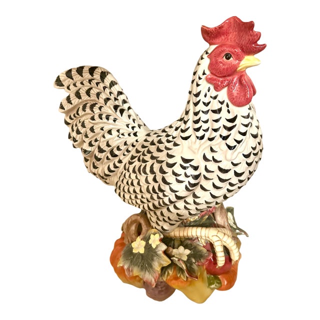 Fitz & Floyd Gardening Gourmet Rooster Figurine For Sale
