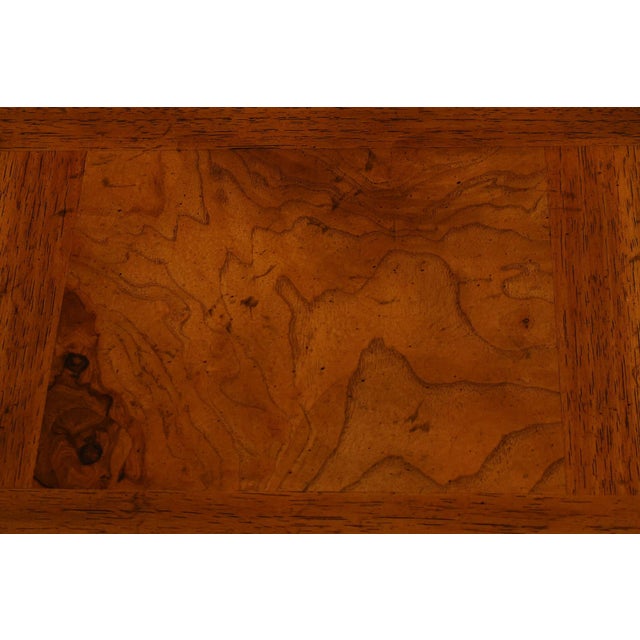 Drexel Heritage Sketchbook Collection Burl Wood Parsons Extendable Dining Table For Sale - Image 12 of 18