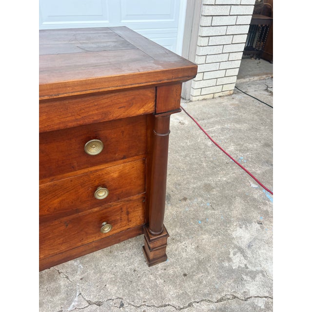 French 19th Century Empire Solid Walnut Chest of Drawers / Commode For Sale - Image 4 of 12