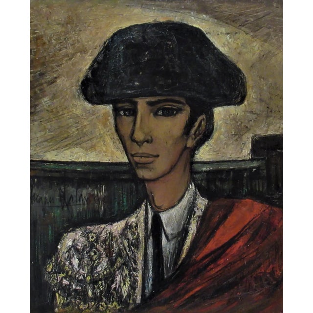 This artwork "Le Toreador" 1962 is an oil painting on canvas by noted french impressionist artist Jacques Lalande,...
