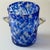 Art Deco 1980s Venini Murano Style Blown Glass Blue and White Ice Bucket For Sale - Image 3 of 8