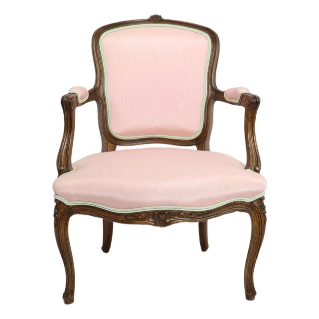 Antique French Provincial Open Arm Bergere For Sale