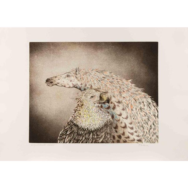 Etching hand watercolored realized by the italian Artist Benito Trolese. Hand signed. Not numbered. Excellent condition....