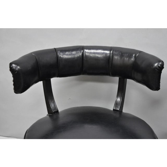 Mid 20th Century Vintage Mid Century Modern Low Black Barrel Back Lounge Club Chairs - A Pair For Sale - Image 5 of 18