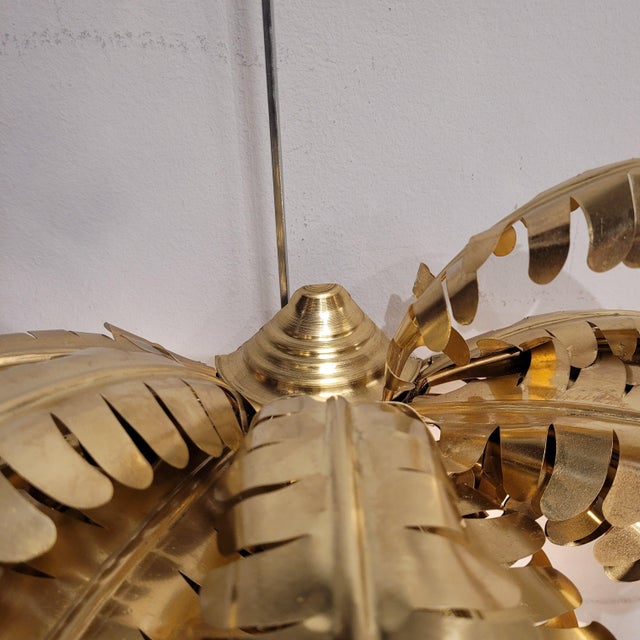 Palm Tree Lamps in Gilt Brass by Christian Techoueyres for Maison Jansen, France, 1970s, Set of 2 For Sale - Image 15 of 18