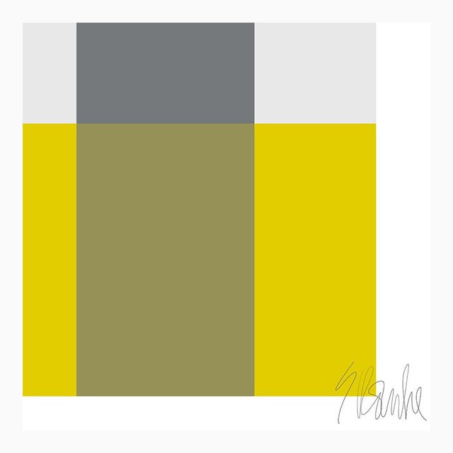 Not Yet Made - Made To Order Plaid Gray and Mustard Fine Art Print 30" X 40" by Liz Roache For Sale - Image 5 of 6