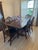 Traditional 1940s Duncan Phyfe Georgian Style Mahogany Dining Table and Shield Back Chairs - Set of 7 For Sale - Image 3 of 10