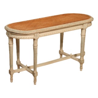 Painted Oval Window Seat, 1890s For Sale