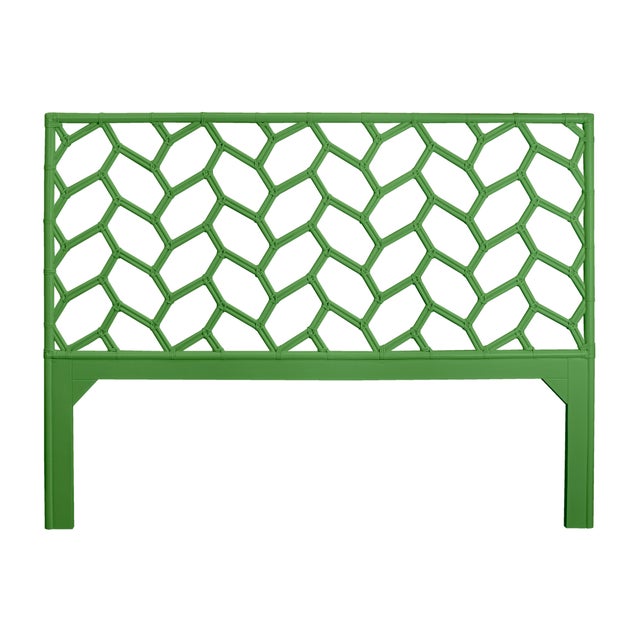 Silas Headboard King - Bright Green For Sale In West Palm - Image 6 of 6