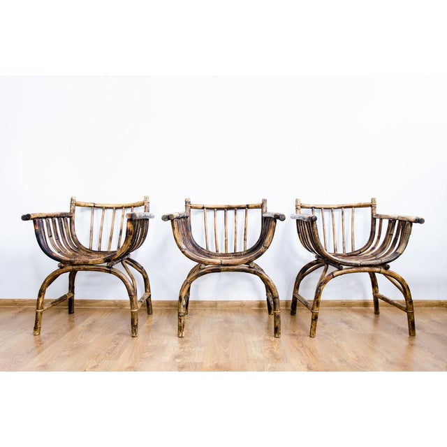 Art Deco Rattan Armchairs, Set of 3 For Sale - Image 18 of 18
