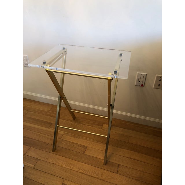CB2 Novo Acrylic Folding Table Chairish