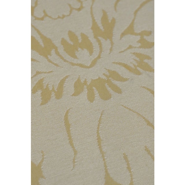 Pair Century Gold Damask Upholstered Slipper Chairs For Sale In Philadelphia - Image 6 of 12