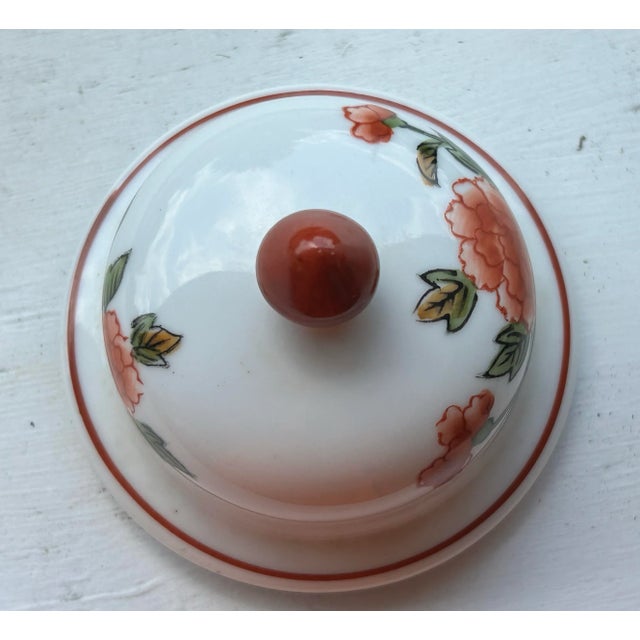 Vintage Porcelain Lidded Jar / Urn For Sale - Image 9 of 11