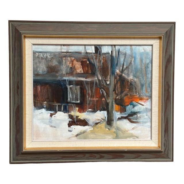 Pia Hesselmark‑campbell, The Forge, 1960s, Oil Painting on Canvas, Framed For Sale