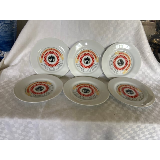 1960s Set of 6 French Cheese Plates For Sale - Image 9 of 9