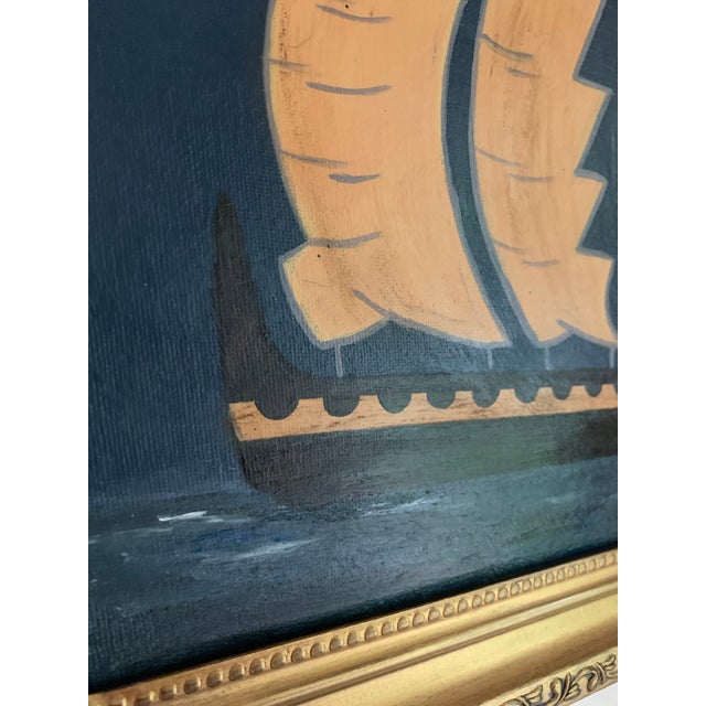Contemporary Impressionist Style Seascape Painting on Canvas, Framed For Sale - Image 4 of 6