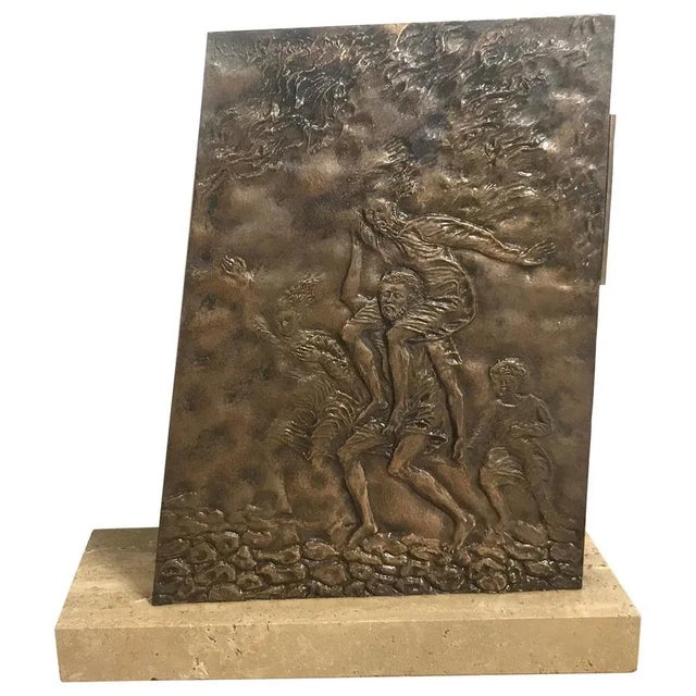 Copper & Travertine Book Holder For Sale - Image 11 of 11