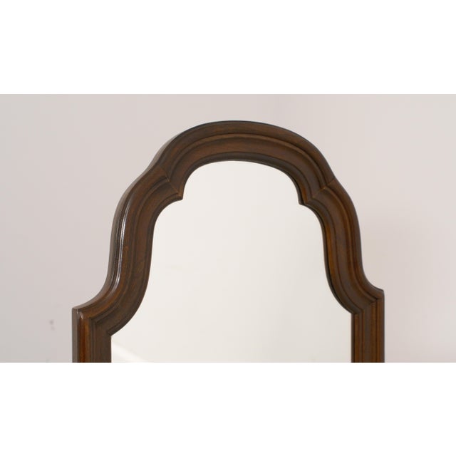 1980s Ethan Allen Georgian Court Cherry Cheval Dressing Mirror For Sale - Image 5 of 7