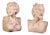 Satyr and Bacchante, 1880, White Marble Sculptures, Set of 2 For Sale