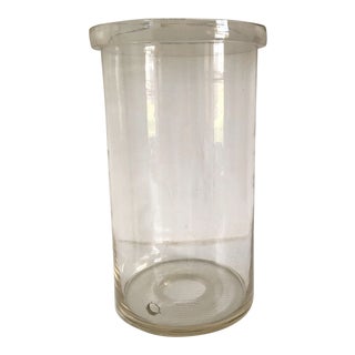 Large Handmade Glass Cylinder/Umbrella Stand For Sale