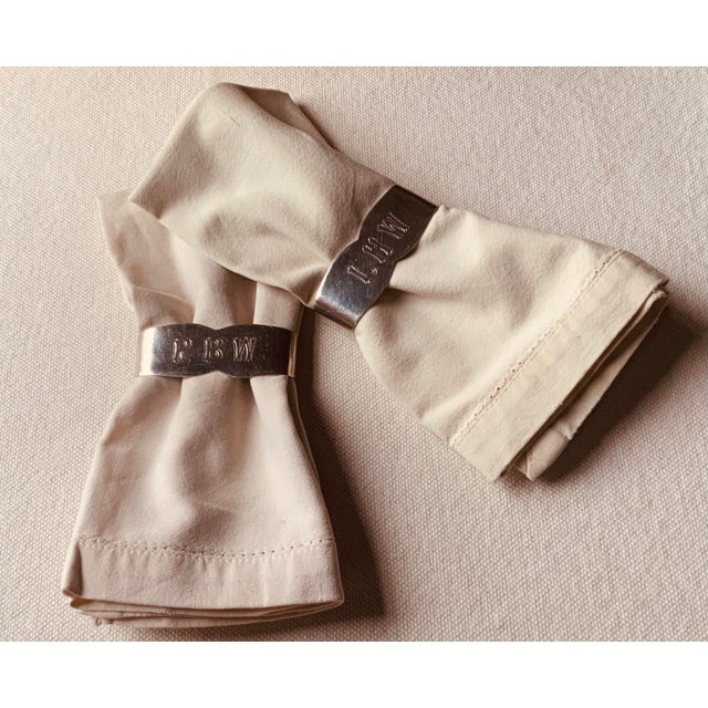 Mid-20th Century Sterling Silver Napkin Rings , a Pair For Sale - Image 14 of 14