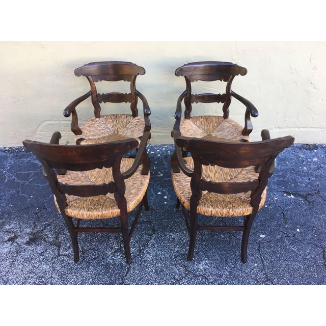 Late 19th Century 19th Set of Four Anglo, Armchairs with Wide Cane Seats For Sale - Image 5 of 18