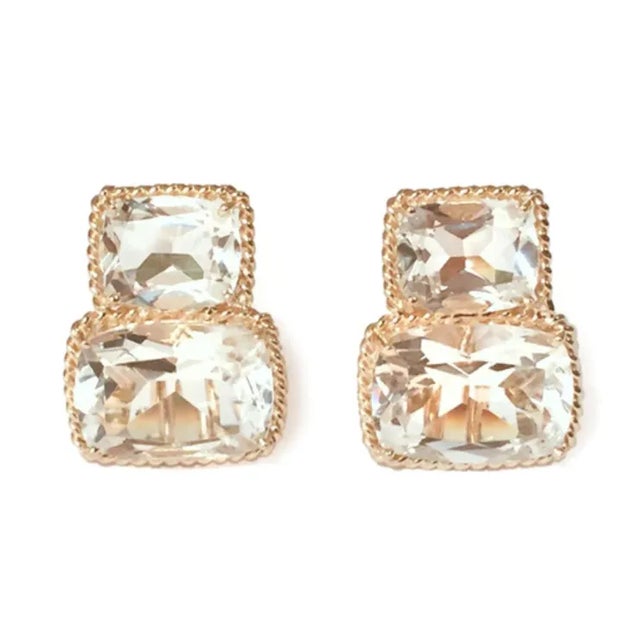 Not Yet Made - Made To Order Christina Addison Rope Twist Earrings With Green Amethyst and Blue Topaz For Sale - Image 5 of 12