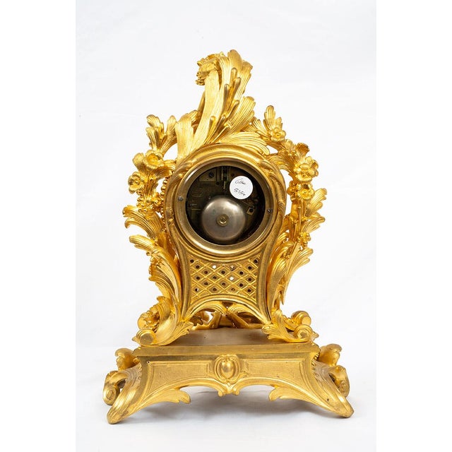 Antique 19th Century Napoleon III Clock in Gilded Bronze from Paillard, France For Sale - Image 4 of 6
