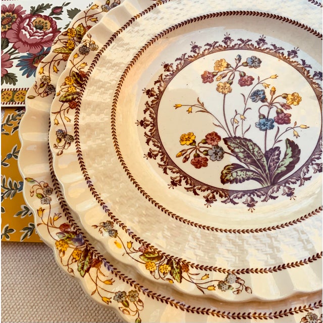 1930s Copeland Spode Cowslip Bone China Dinnerware Set, 8 Pieces For Sale - Image 13 of 18