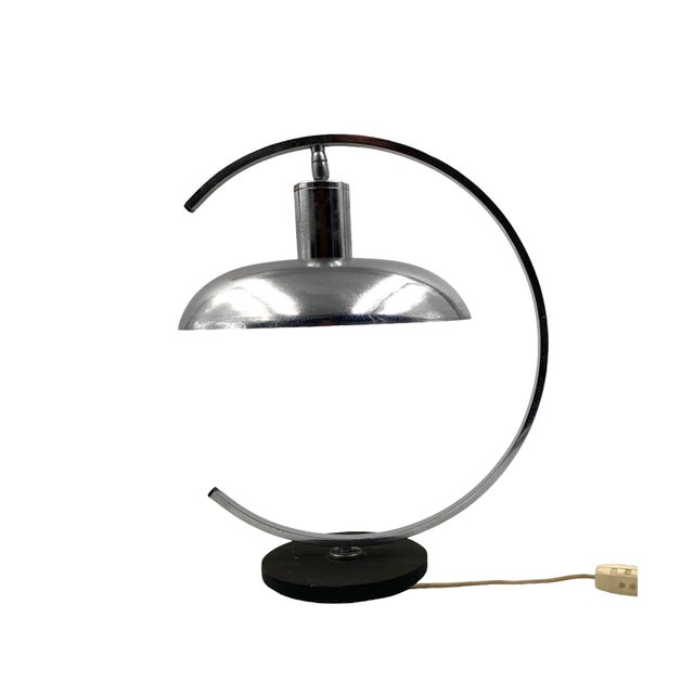 Mid-Century Modern Chromed Table Lamp, 1970s For Sale - Image 9 of 13