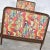 Antique French Carved Walnut and Upholstered Twin Bed With Asian Figural Fabric For Sale - Image 9 of 12