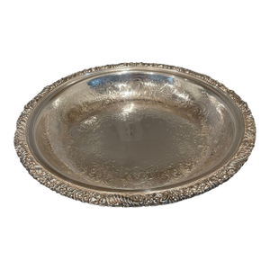 Vintage Silverplate English Embossed Serving Bowl