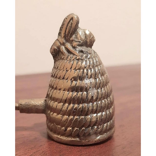 Vintage Brass Bee on Hive Candle Snuffer For Sale - Image 10 of 10