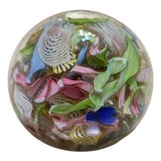 Murano Glass Tutti Frutti Paperweight from Avem, Italy, 1960s For Sale