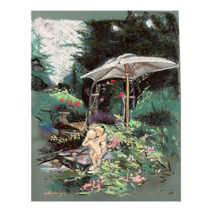 Impressionist Garden Pastel by Susan Glendenning