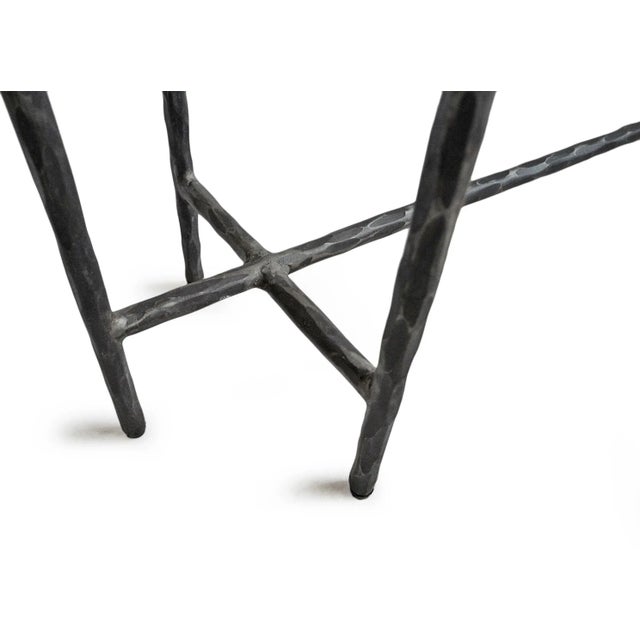 Metal Grey Smoke Slate Thin Console Table 35" For Sale - Image 7 of 8