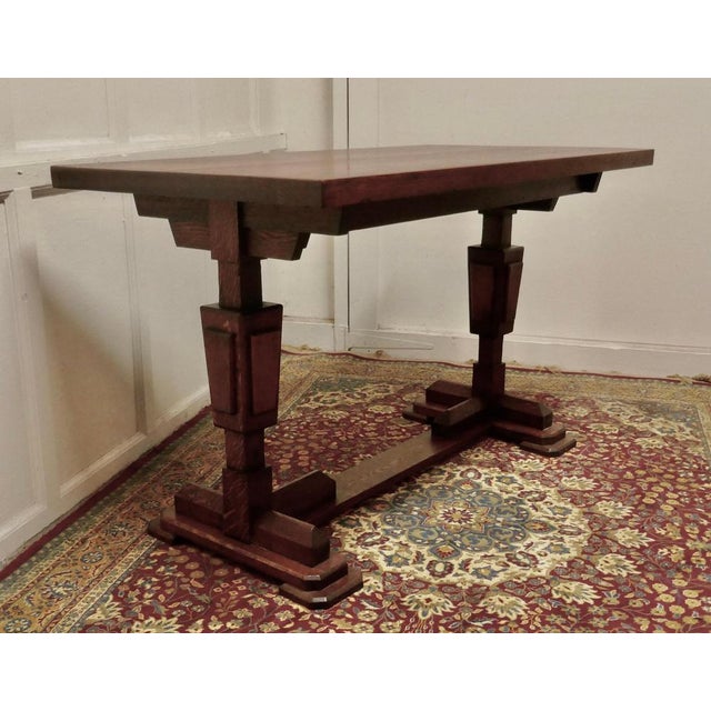 1920s Art Deco Refectory Oak Table, 1920s For Sale - Image 5 of 10