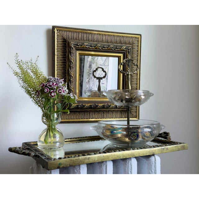 Vintage Hollywood Regency Walther Glas Two Tier Crystal Glass Tidbit Server, Circa 1960s For Sale - Image 9 of 10
