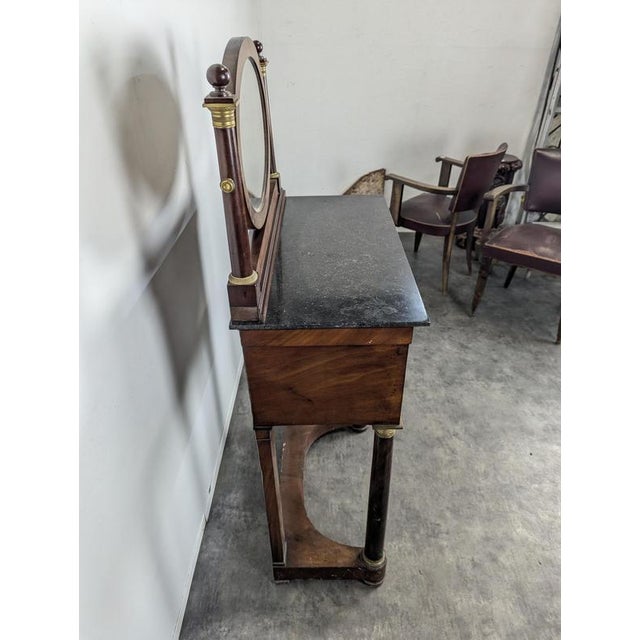 Empire Style Dressing Table in Flamed Mahogany For Sale - Image 4 of 14