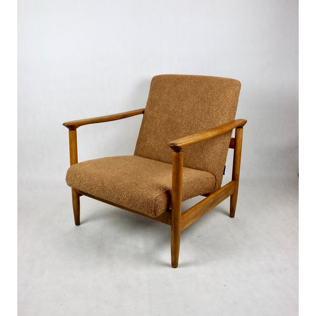 Industrial Orange Gold GFM-142 Armchair by Edmund Homa, 1970s For Sale - Image 3 of 11