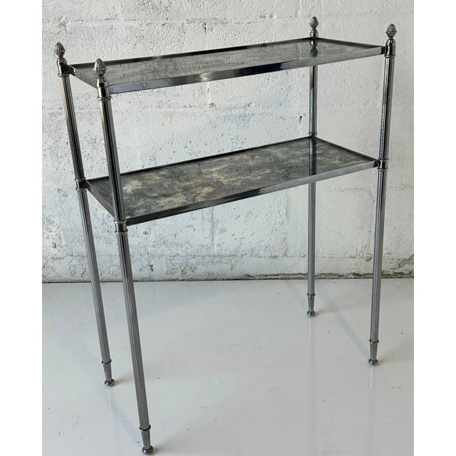 Neoclassical Maison Bagues Style 2 Tier Side Table For Sale - Image 3 of 9