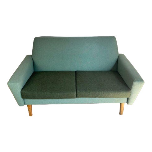 Two-Seater Wool Sofa, Denmark, 1960s For Sale