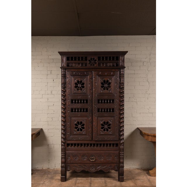Late 19th Century 1800s French Breton Cabinet For Sale - Image 5 of 16