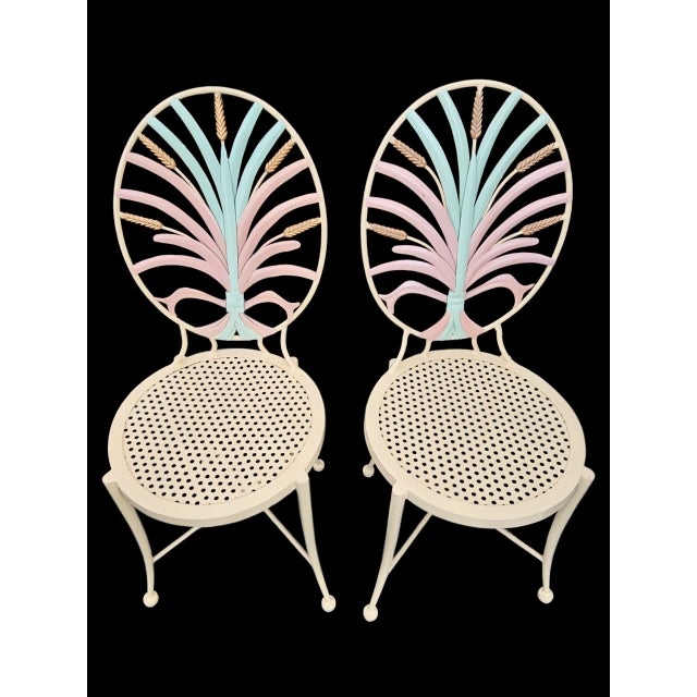 1960s Vintage Hollywood Regency Wheat-Sheaf Table Set of 3 For Sale - Image 4 of 9